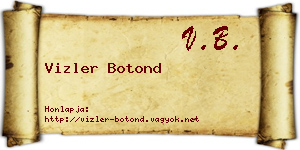 Vizler Botond névjegykártya